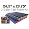 5S Supplies Tool Box Foam Insert 2 Color 24.50in x 28.75in Black Top / Red Bottom TSF-2428-BLKRD - alternate 2